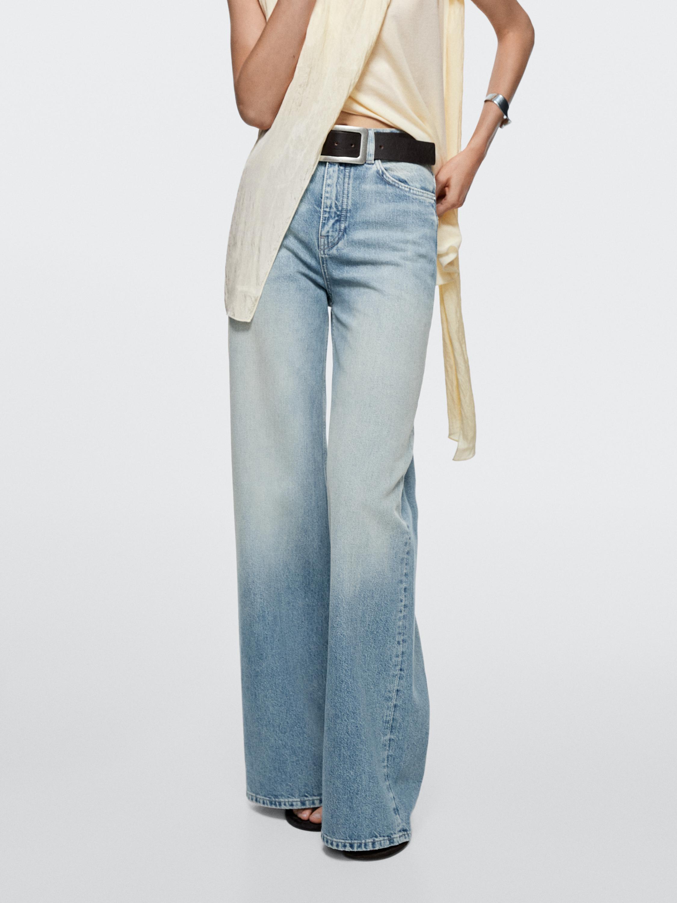 High-waist wide-leg jeans